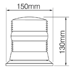 Girofar LED compact cu 3 puncte de prindere